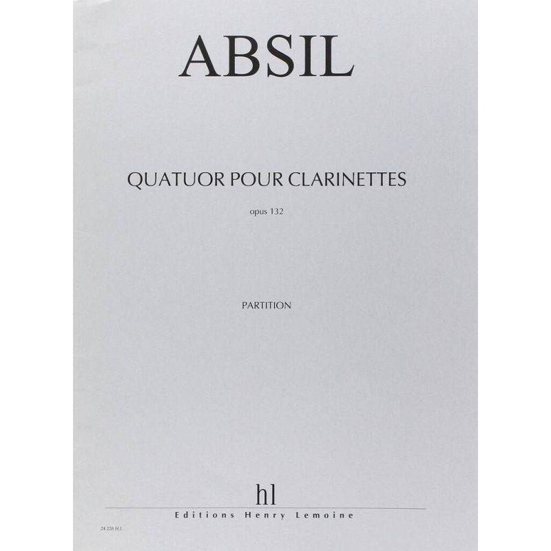 Absil, Jean - Quatuor de clarinettes Op.132