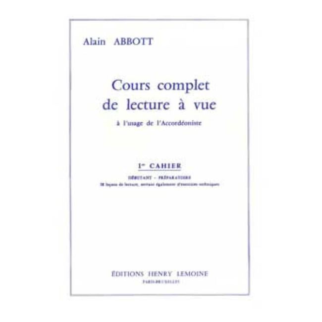 Abaco, Evaristo Felice dall' - Lecture à vue Vol.1