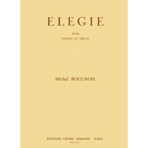 Boulnois, Michel - Elégie