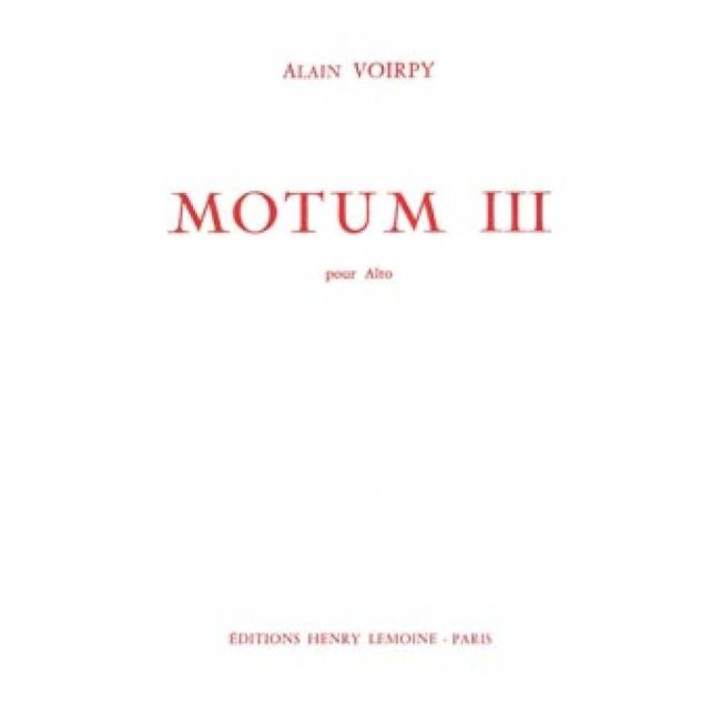 Voirpy, Alain - Motum III