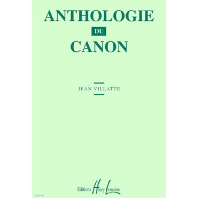 Vilatte, Jean - Anthologie du canon