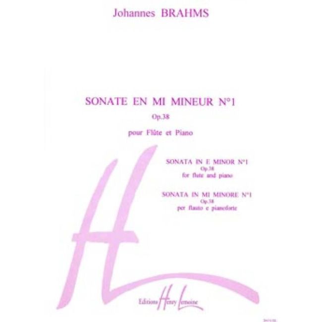 Brahms, Johannes - Sonate n°1 en mi min. Op.38
