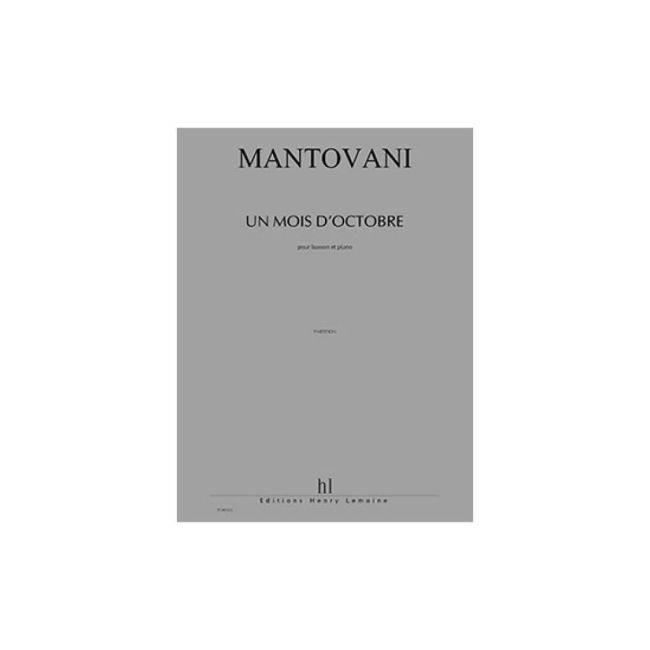 Mantovani, Bruno - Un Mois D'Octobre