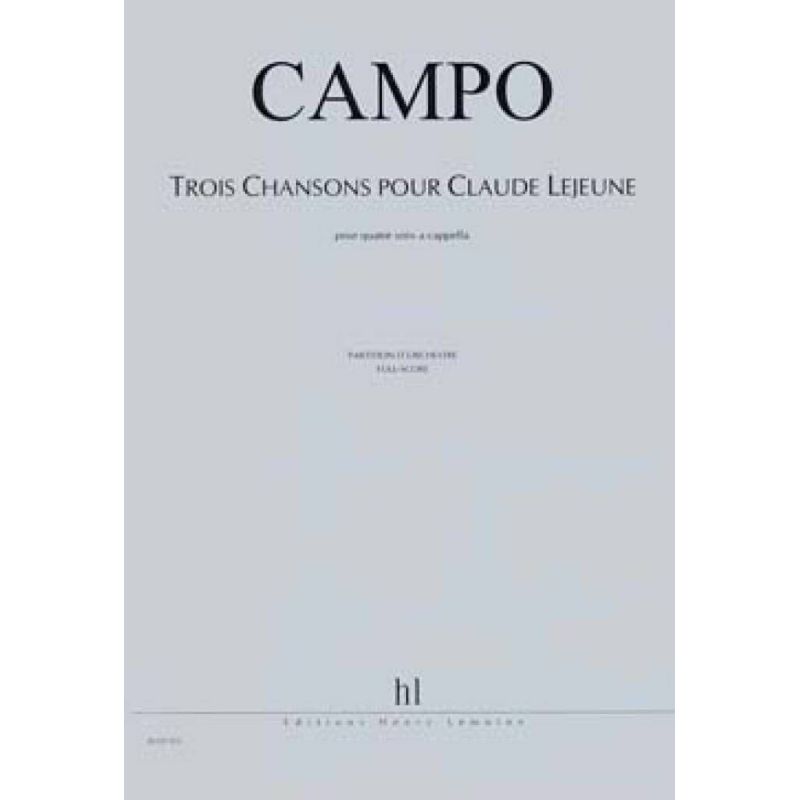 Campo, Régis - Chansons pour Claude Lejeune (3)