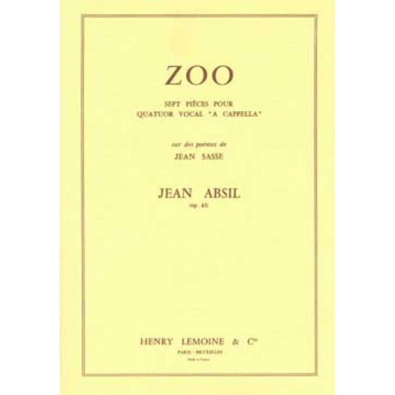 Absil, Jean - Zoo Op.63