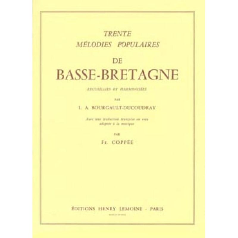 Bourgault-Ducoudray, Louis-Albert - Mélodies de Basse-Bretagne (30)