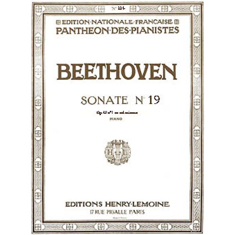 Beethoven, Ludwig van - Sonate n°19 en sol min. Op.49 n°1
