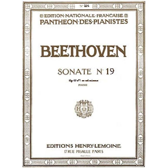 Beethoven, Ludwig van - Sonate n°19 en sol min. Op.49 n°1