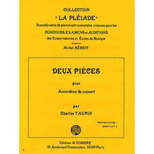 Taupin, Charles - Pièces...