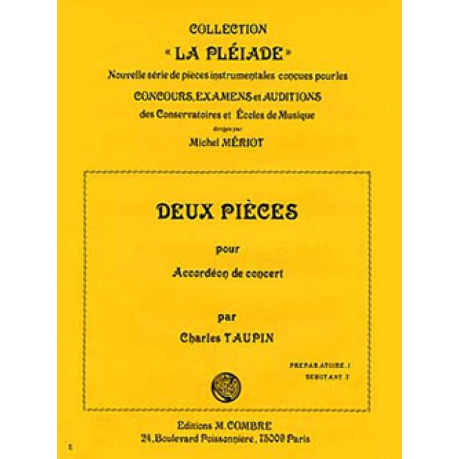 Taupin, Charles - Pièces (2) : Révérence - Mélodie