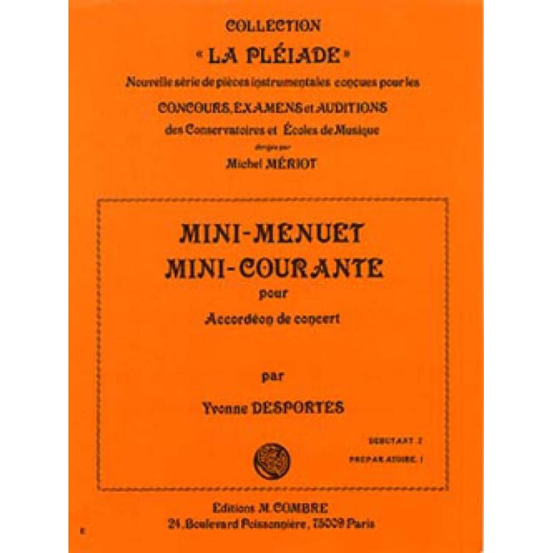 Desportes, Yvonne - Mini menuet - mini courante