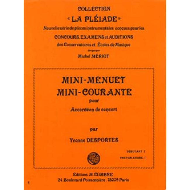 Desportes, Yvonne - Mini menuet - mini courante