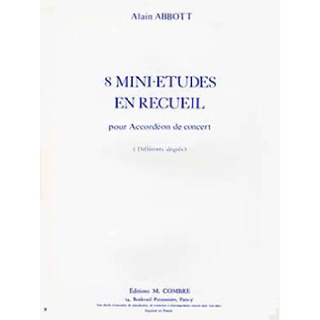 Abaco, Evaristo Felice dall' - Mini études (8) Vol.1 (1 à 8)
