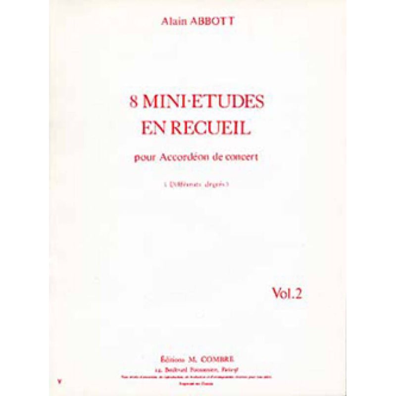 Abaco, Evaristo Felice dall' - Mini études (8) Vol.2 (9 à 16)