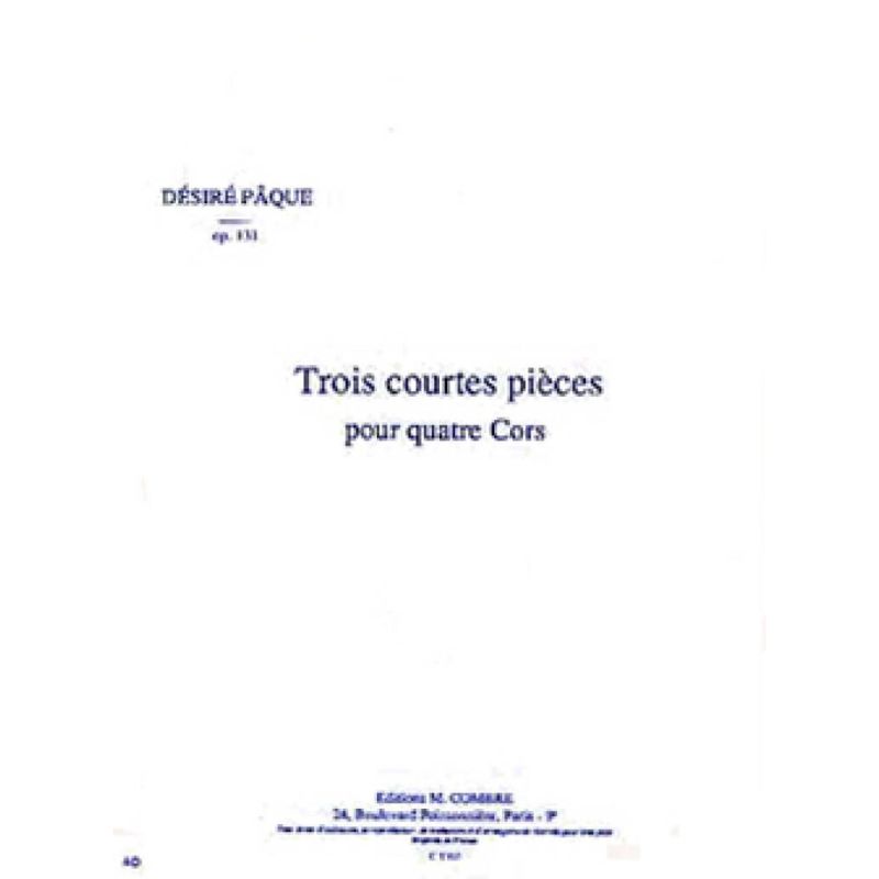 Paque, Désiré - Courtes pièces (3) Op.131