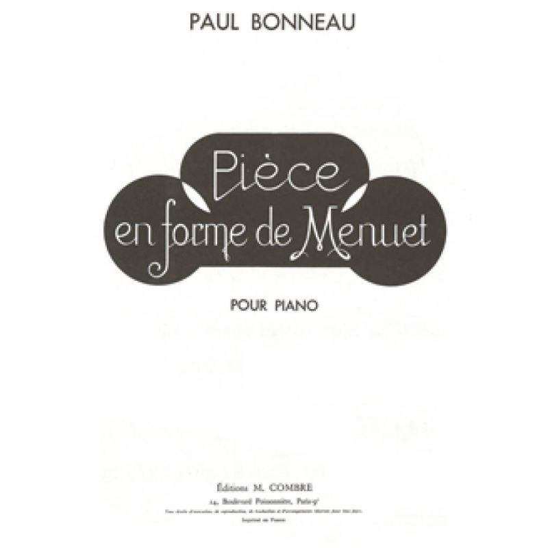 Bonneau, Paul - Pièce en forme de menuet