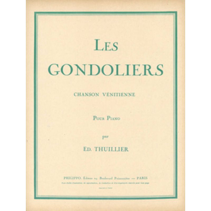 Thuillier, E. - Les Gondoliers