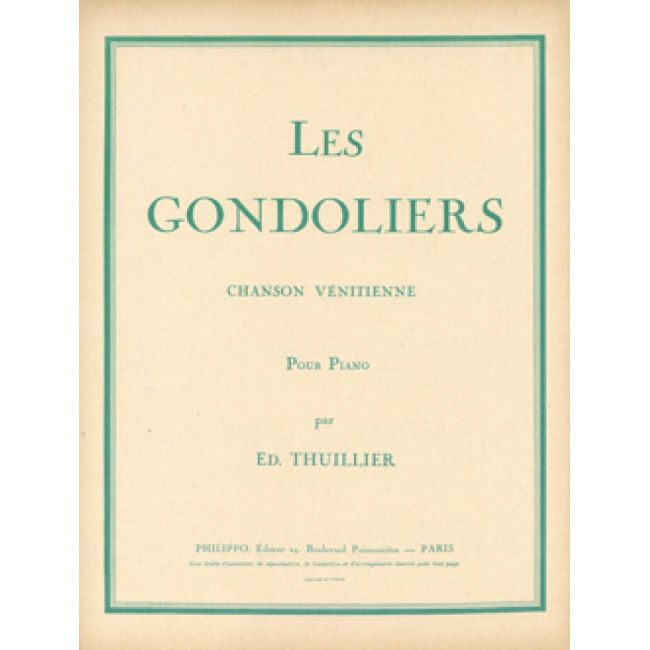 Thuillier, E. - Les Gondoliers