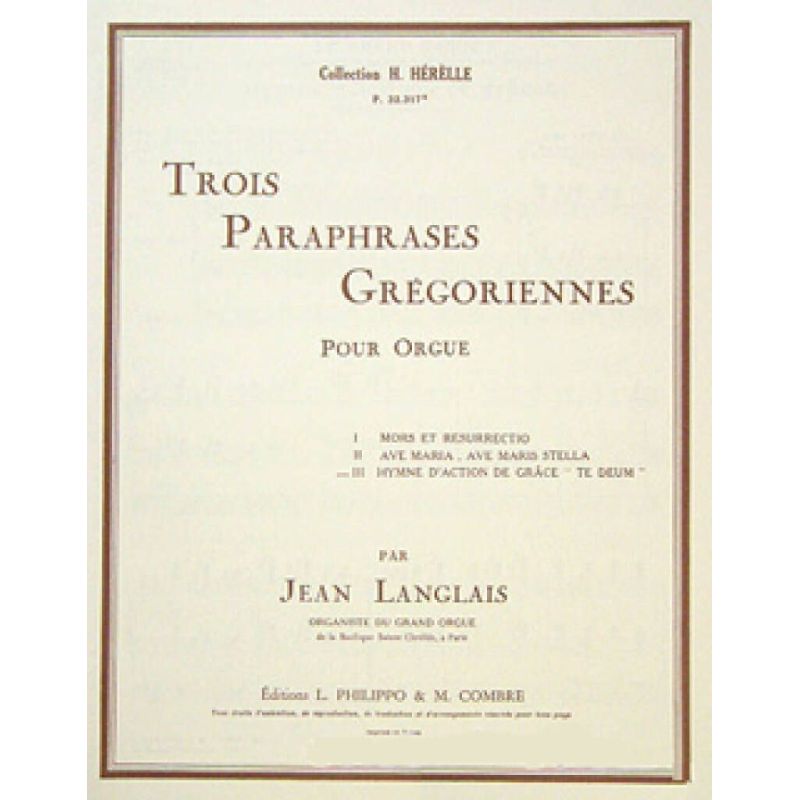 Langlais, Jean - Hymne action de grâce Te Deum