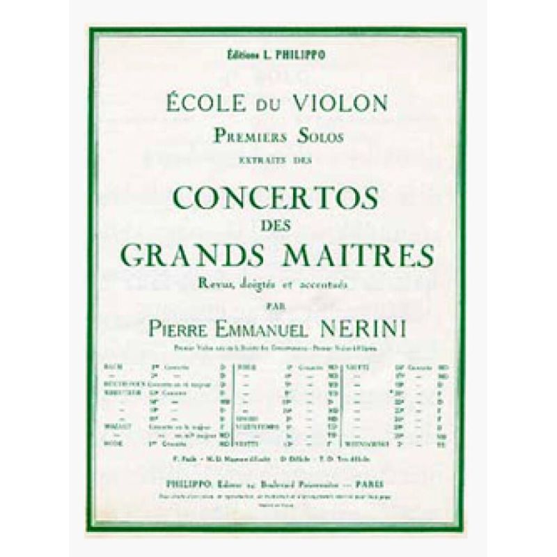 Viotti, Giovanni Battista - Solo n°1 du concerto n°20