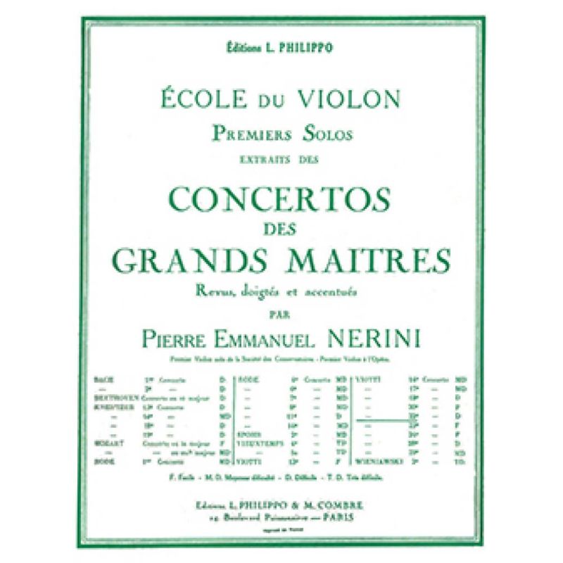 Viotti, Giovanni Battista - Solo n°1 du concerto n°22