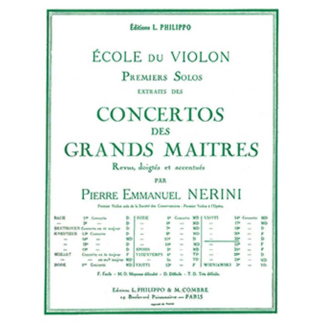 Viotti, Giovanni Battista - Solo n°1 du concerto n°22