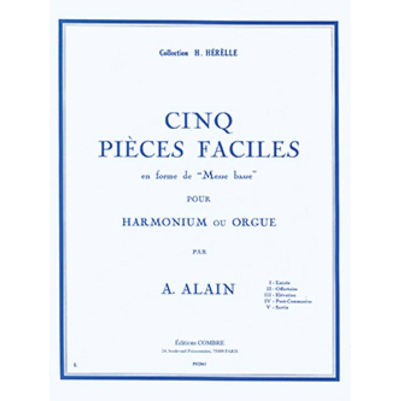 Alain, Albert - Pièces faciles en forme de Messe basse (5)