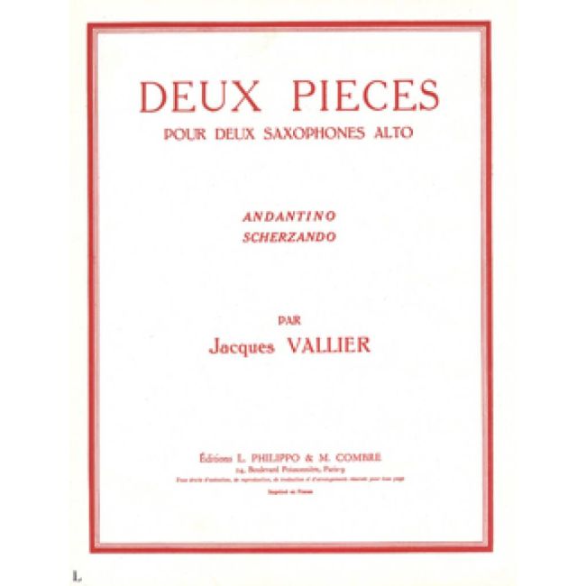 Vallier, Jacques - Pièces (2) : Andantino - Scherzando