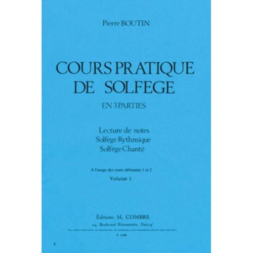 Boutin, Pierre - Cours pratique de solfège Vol.1