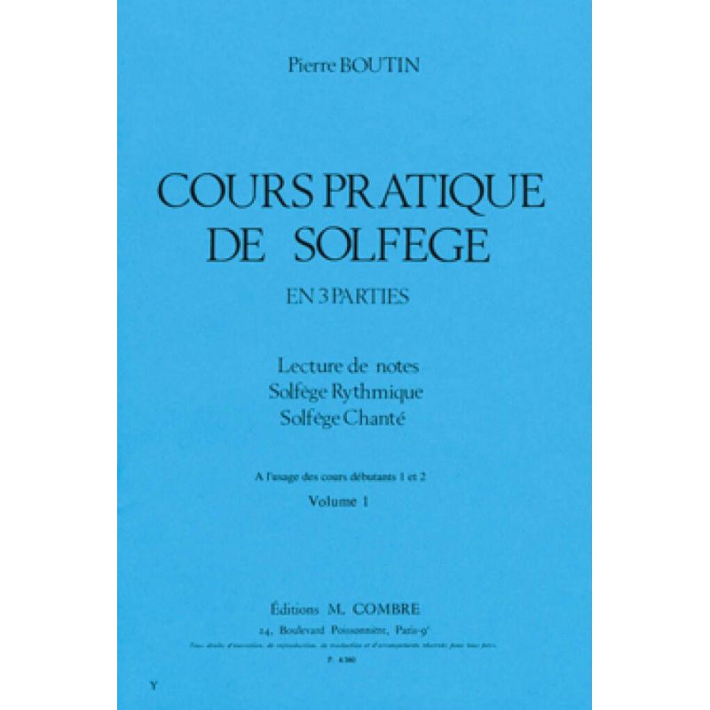 Boutin, Pierre - Cours pratique de solfège Vol.1