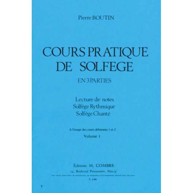Boutin, Pierre - Cours pratique de solfège Vol.1