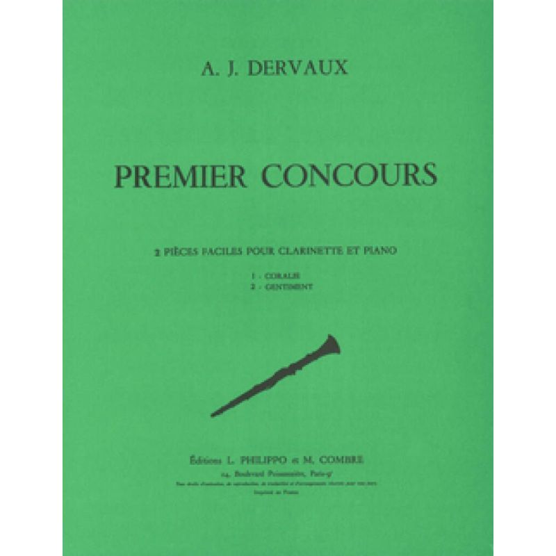 Dervaux, André-Jean - Premier concours (Coralie - Gentiment)