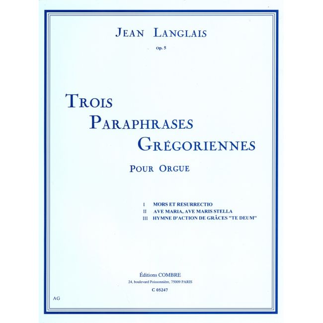 Langlais, Jean - 3 Paraphrases Gregoriennes Op. 5 Complete