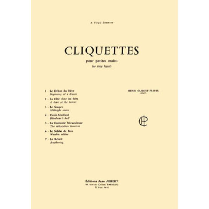 Cliquet-Pleyel, Henri - Cliquettes pour petites mains