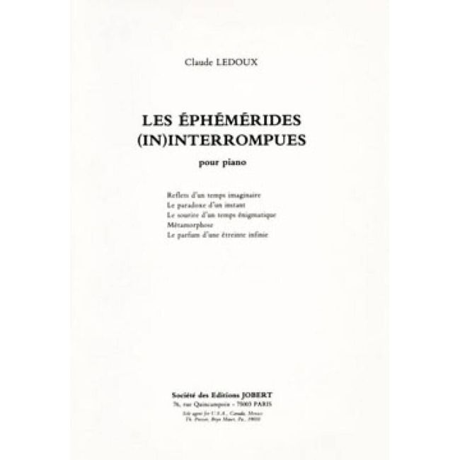 Ledoux, Claude - Les Ephémérides interrompus
