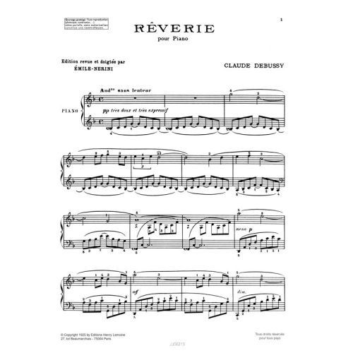 Debussy, Claude - Rêverie