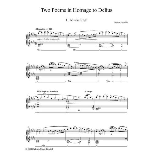 Reynolds, Stephen - Two Poems in Homage to Delius