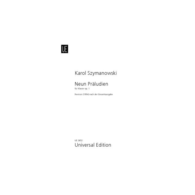 Szymanowski, Karol - 9 Préludes op. 1
