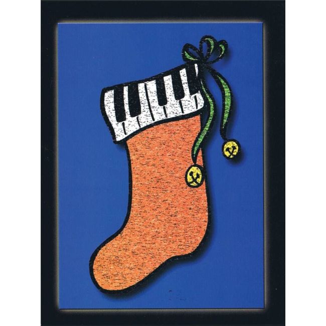 Keyboard Christmas Stocking Card