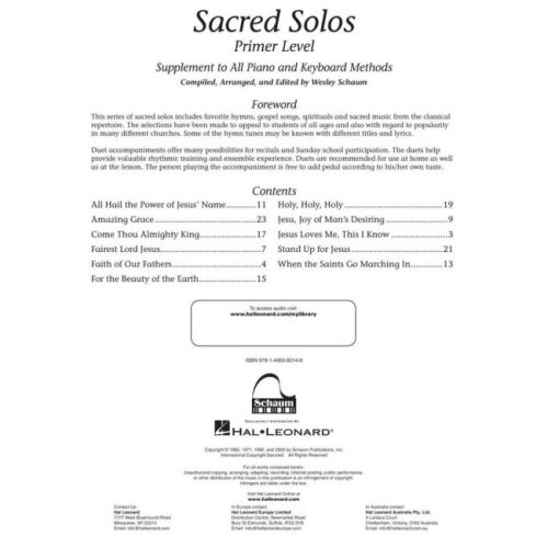 Sacred Solos