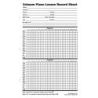 Piano Lesson Record Sheets