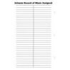 Piano Lesson Record Sheets