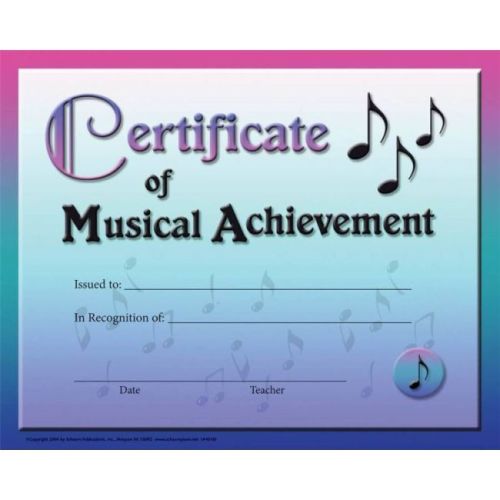 Certificate of Musical...