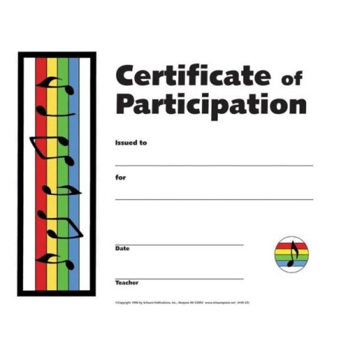 Certificate of Participation