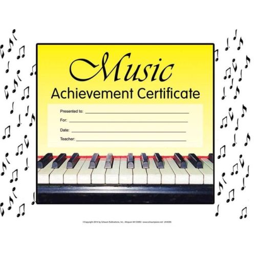 Music Achievement Certificate
