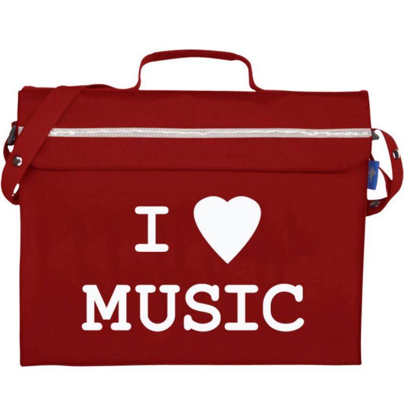 Primo Music Bag - I Love Music (Maroon)