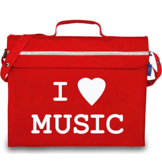 Primo Music Bag - I Love Music (Red)