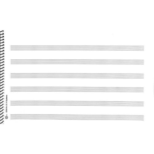Notenbuch Oktav 6 Systeme
