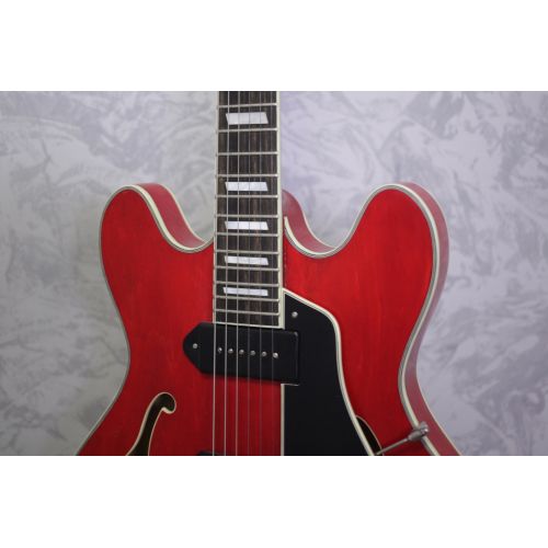 Eastman T64/V- Red Trapeze Tailpiece