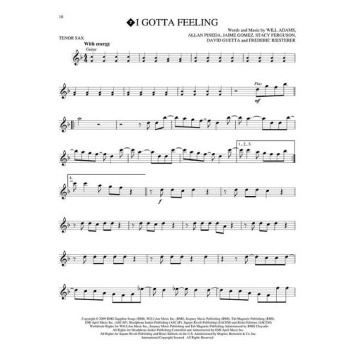 Popular Hits - Tenor Saxophone